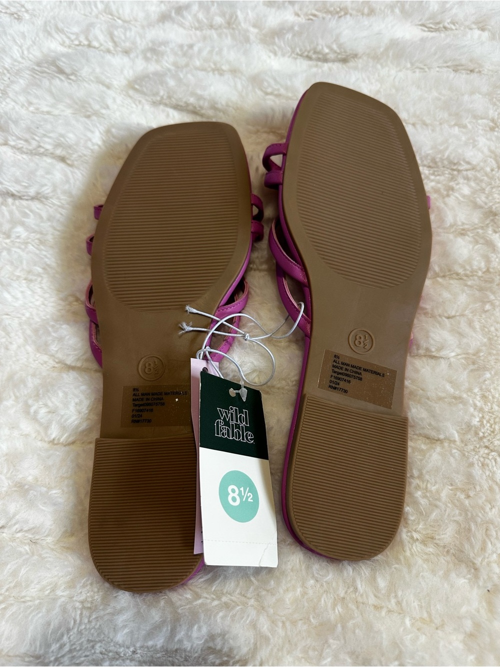 Pink Heart Detail Slide Sandals - Picture 6 of 8